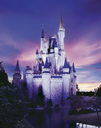 magic kingdom castle fireworks. The famous Cinderella Castle