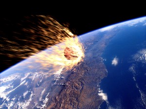 Asteroid entering the atmosphere