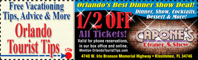 Half off all tickets at Capone's Dinner Show